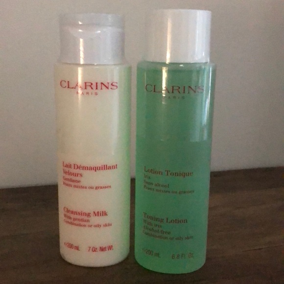 clarins cleansing milk and toner